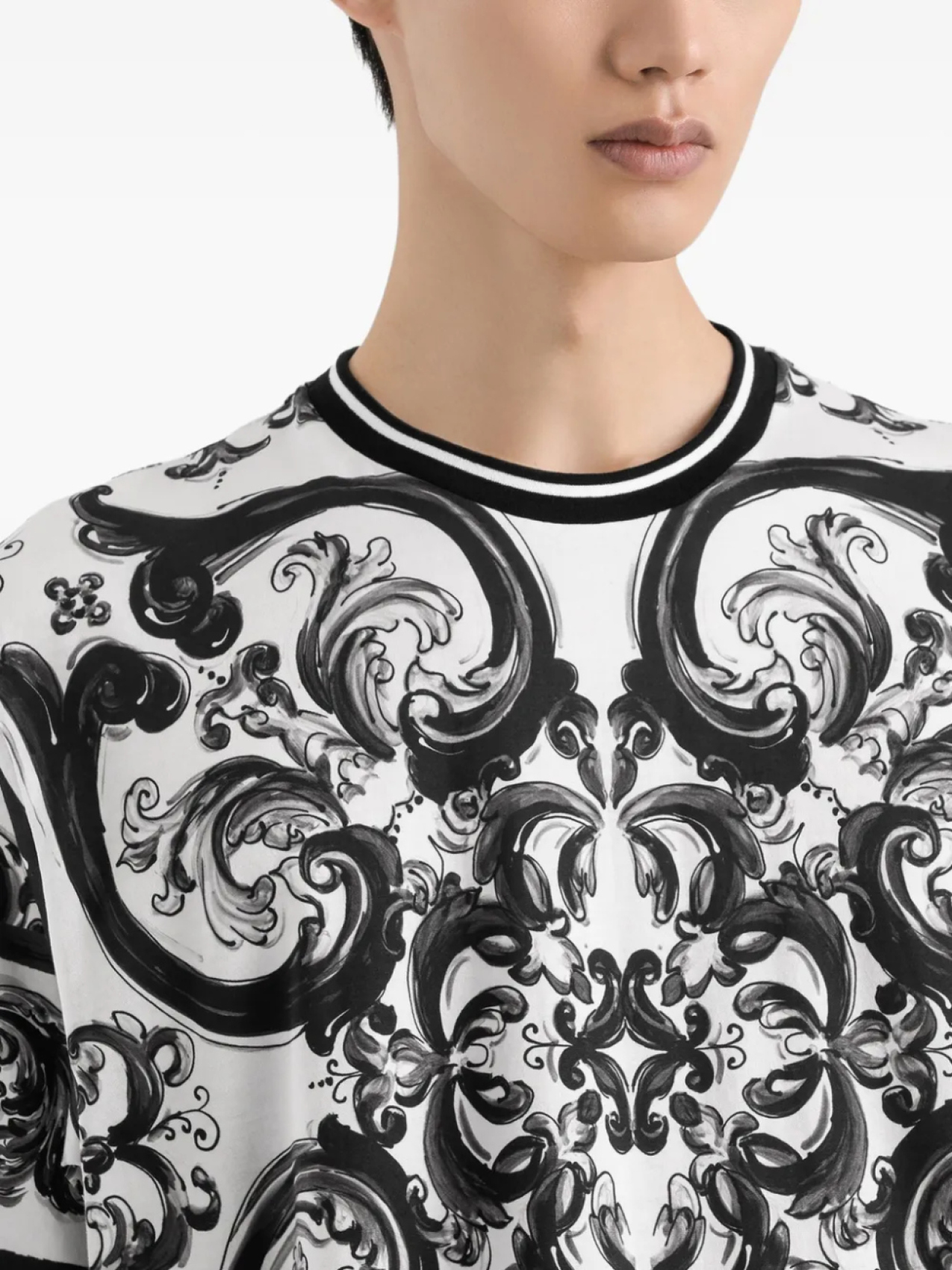 Dolce & Gabbana футболка с принтом Majolica, белый — фото 4