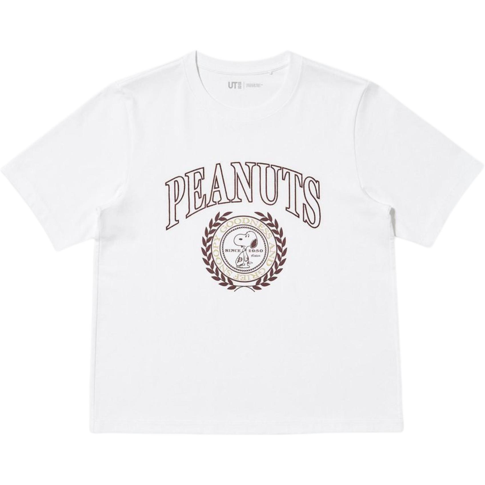 

PEANUTS, футболка PEANUTS для женщин UNIQLO, белый