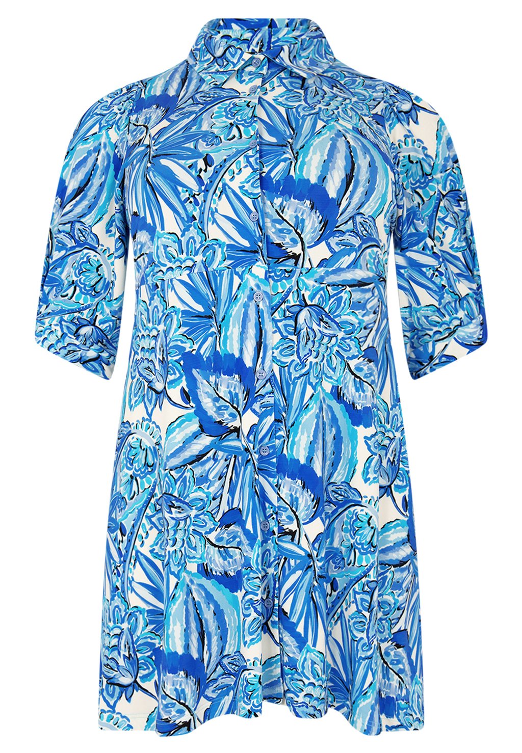 

Блузка на пуговицах PUFF SLEEVE DETAIL Yoek, синий