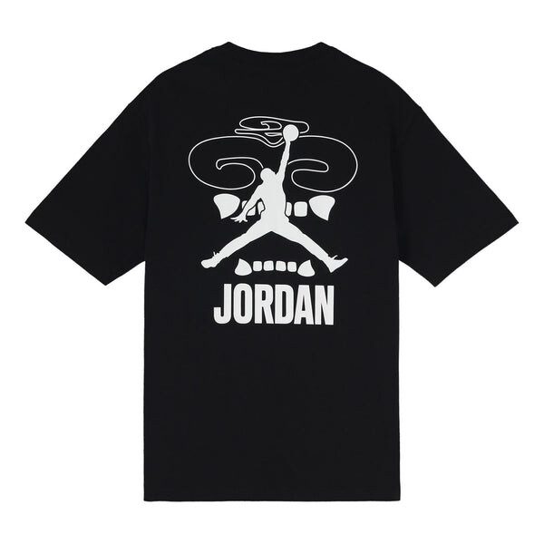 

Футболка Air Jordan Alphabet Round Neck Short Sleeve T-Shirt Unisex Black, черный