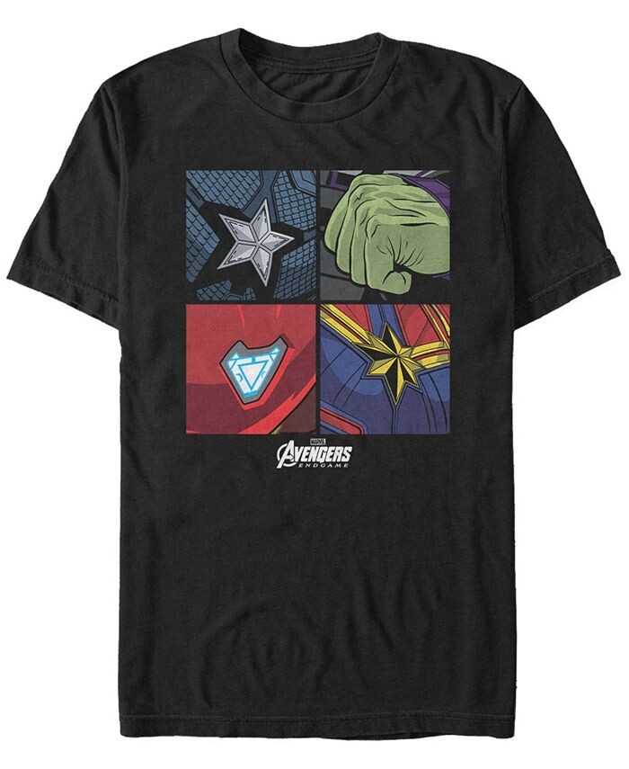 

Мужская футболка с короткими рукавами и эмблемами героев Marvel Avengers Endgame в упаковке Fifth Sun, черный