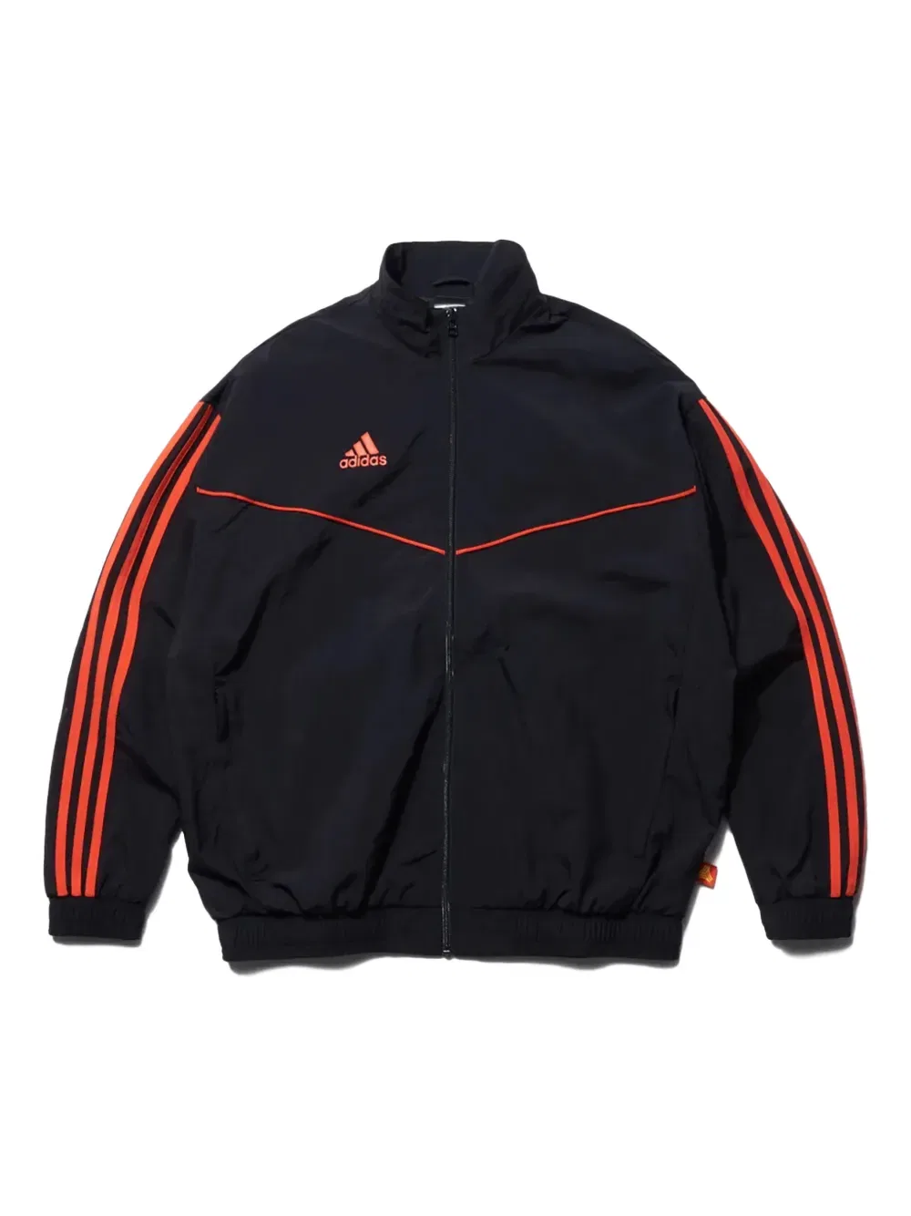 Куртка с контрастным логотипом Adidas, черный