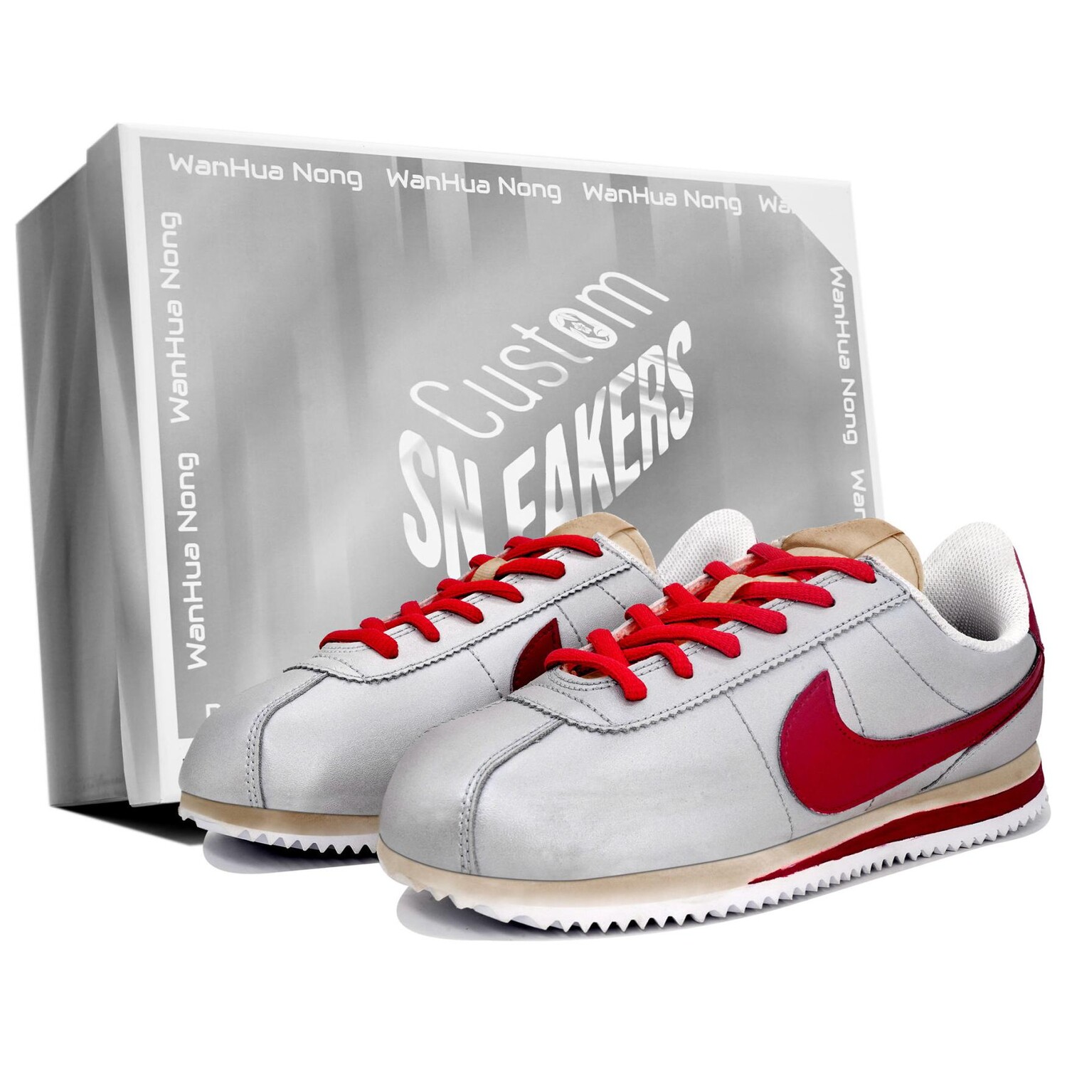 

Кроссовки Cortez женские с низким верхом, красные Nike