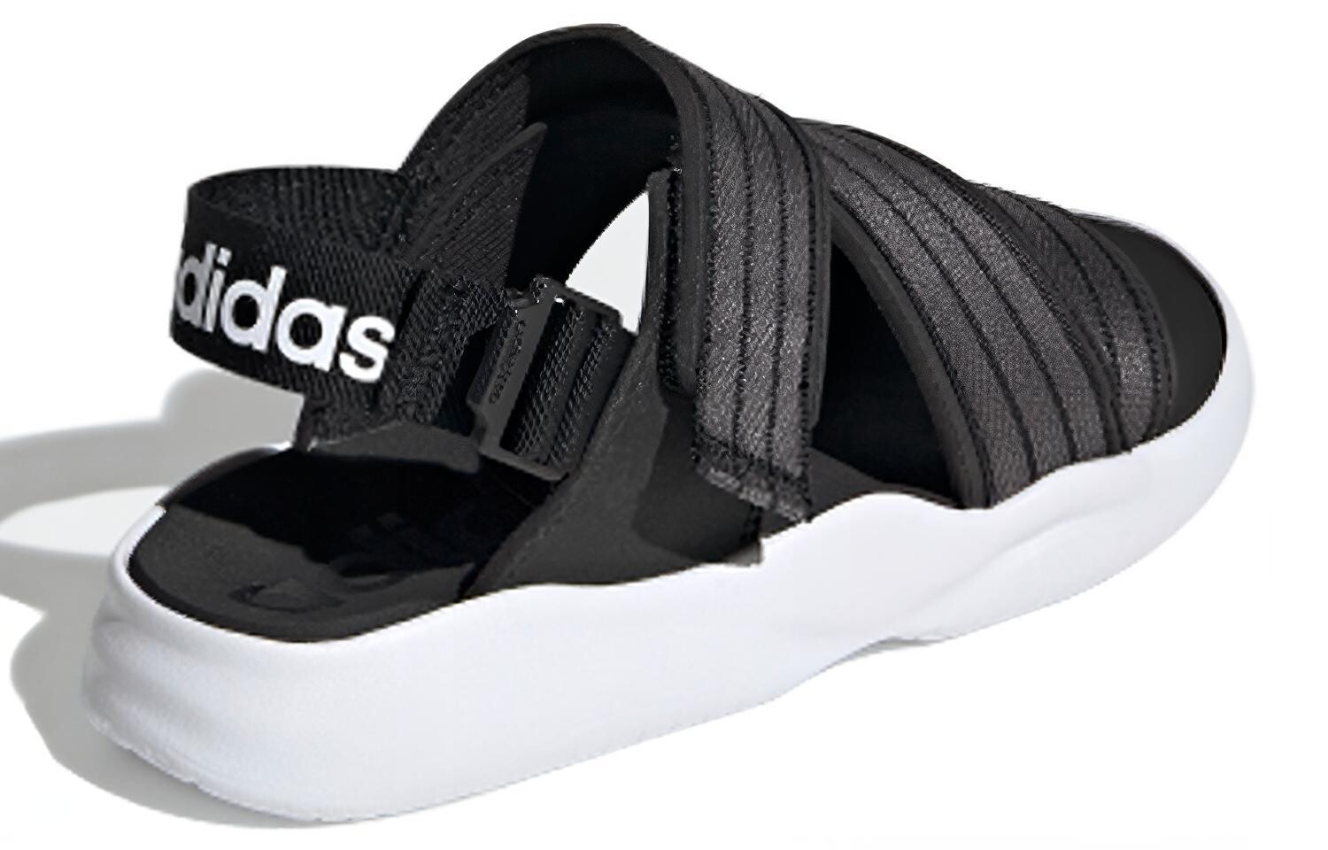 Пляжные сандалии женские черные/серые/белые Adidas — фото 3