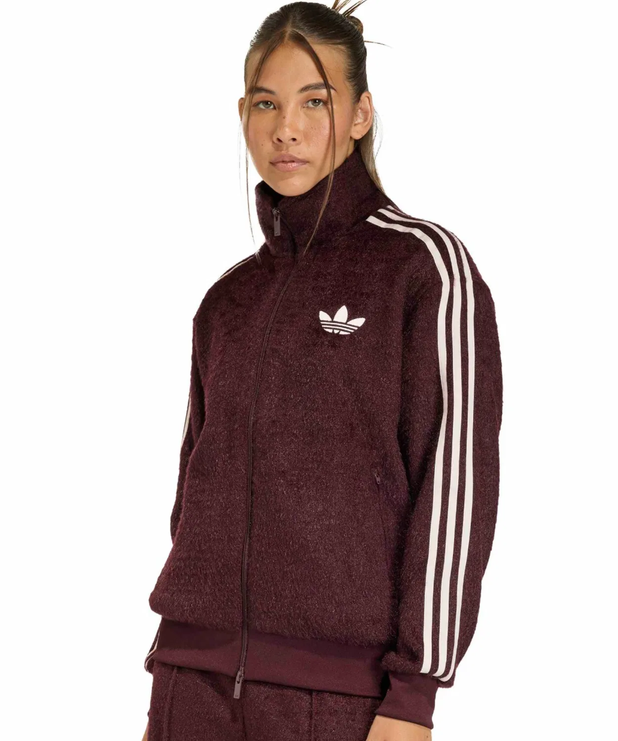 Трек-топ adidas Originals Firebird из мохера, бордовый — фото 4