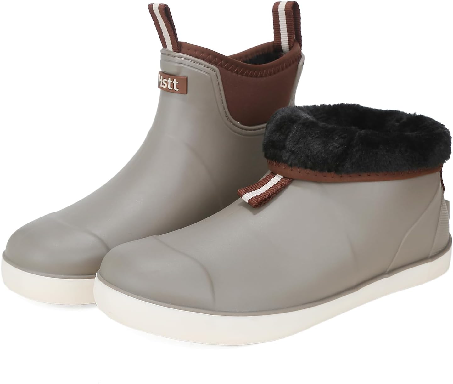 

Мужские ботинки, водонепроницаемые резиновые ботинки для сольной рыбалки, высокоэффективная обувь Челси для садоводства, рыбалки, катания на лодках, кемпинга и парусного спорта Lezzglt, темно-серый