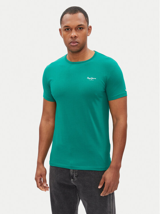 

Облегающая футболка Original Basic PM508212 Pepe Jeans, зеленый