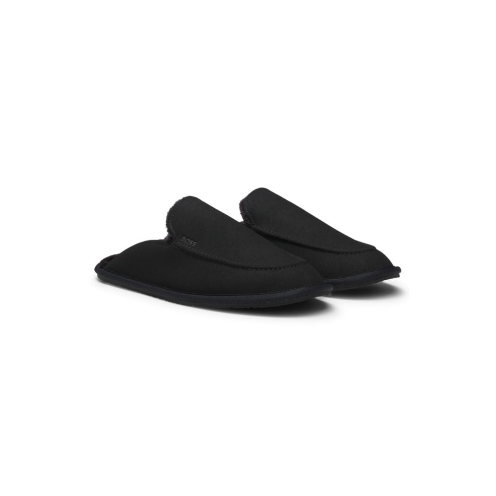 

Кроссовки Microfibre slippers with rubber sole BOSS, черный