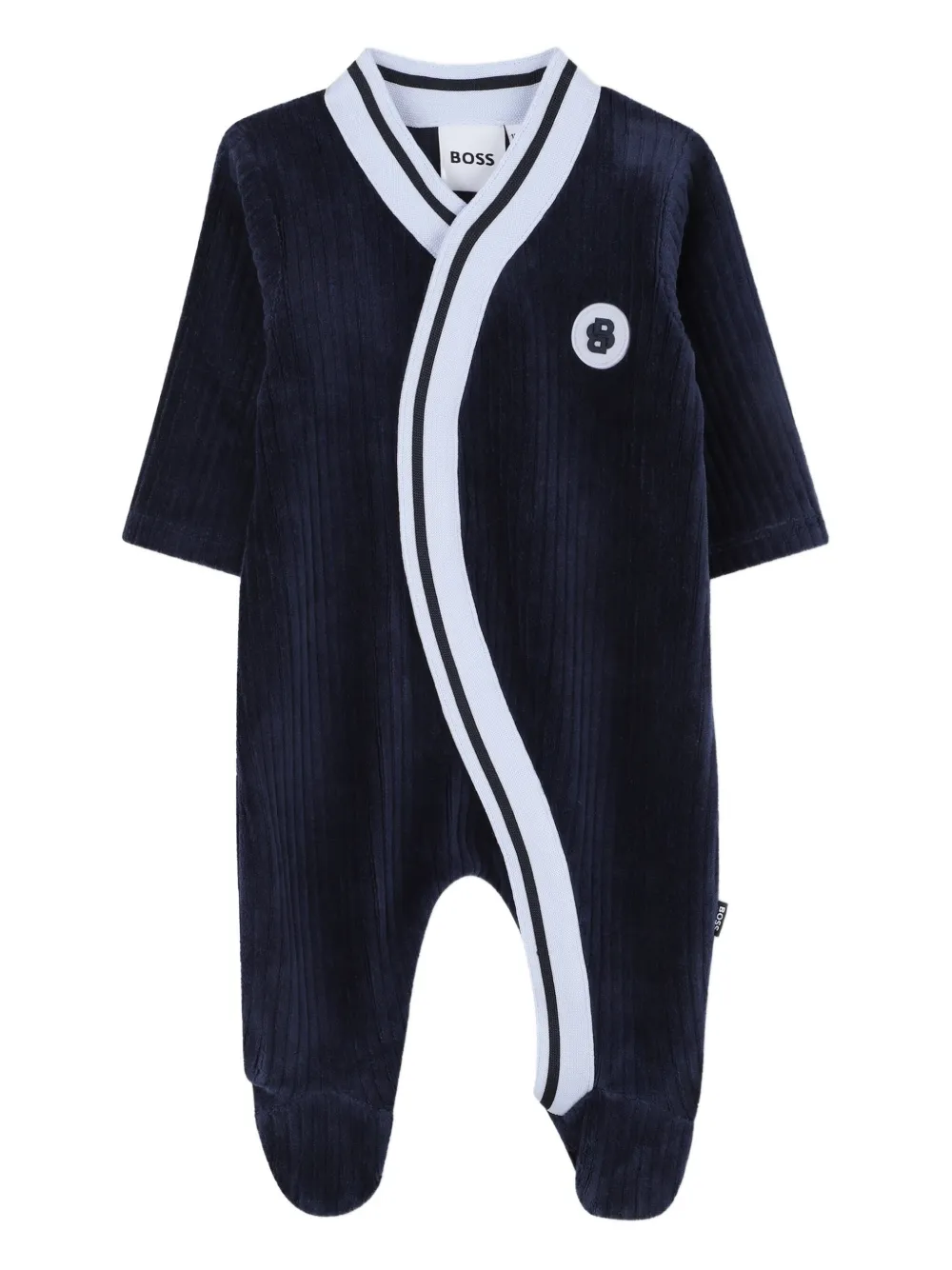 

Комплект из двух комбинезонов в рубчик BOSS Kidswear, синий