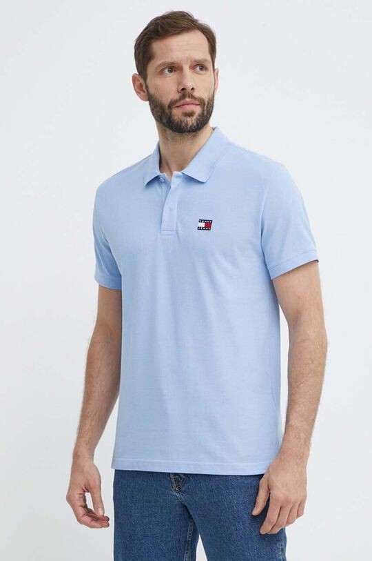 

Хлопковое поло Tommy Jeans, синий