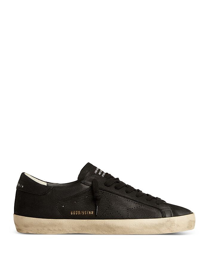 

Мужские кроссовки Golden Goose Super-Star на шнуровке, черный