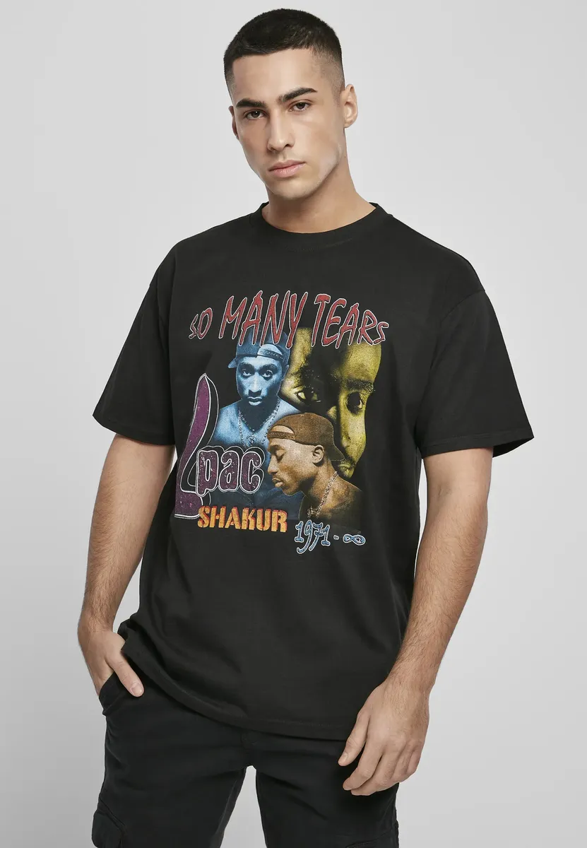 

Футболка Upscale by Mister Tee с коротким рукавом "Upscale by Mister Tee Мужская футболка оверсайз Tupac So Many Tears", черный