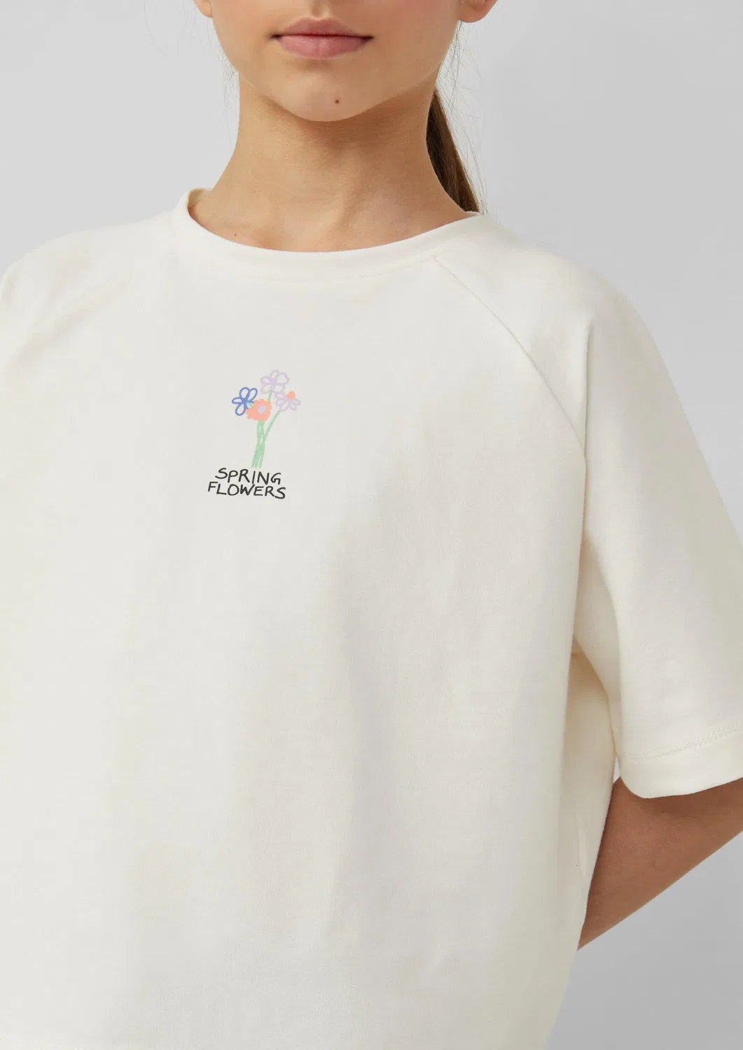 T-Shirt свободного кроя s.Oliver, кремовый — фото 4