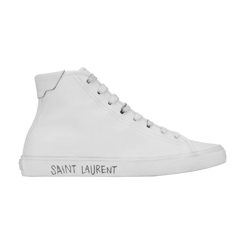 

Ботинки Saint Laurent Malibu Mid, белый