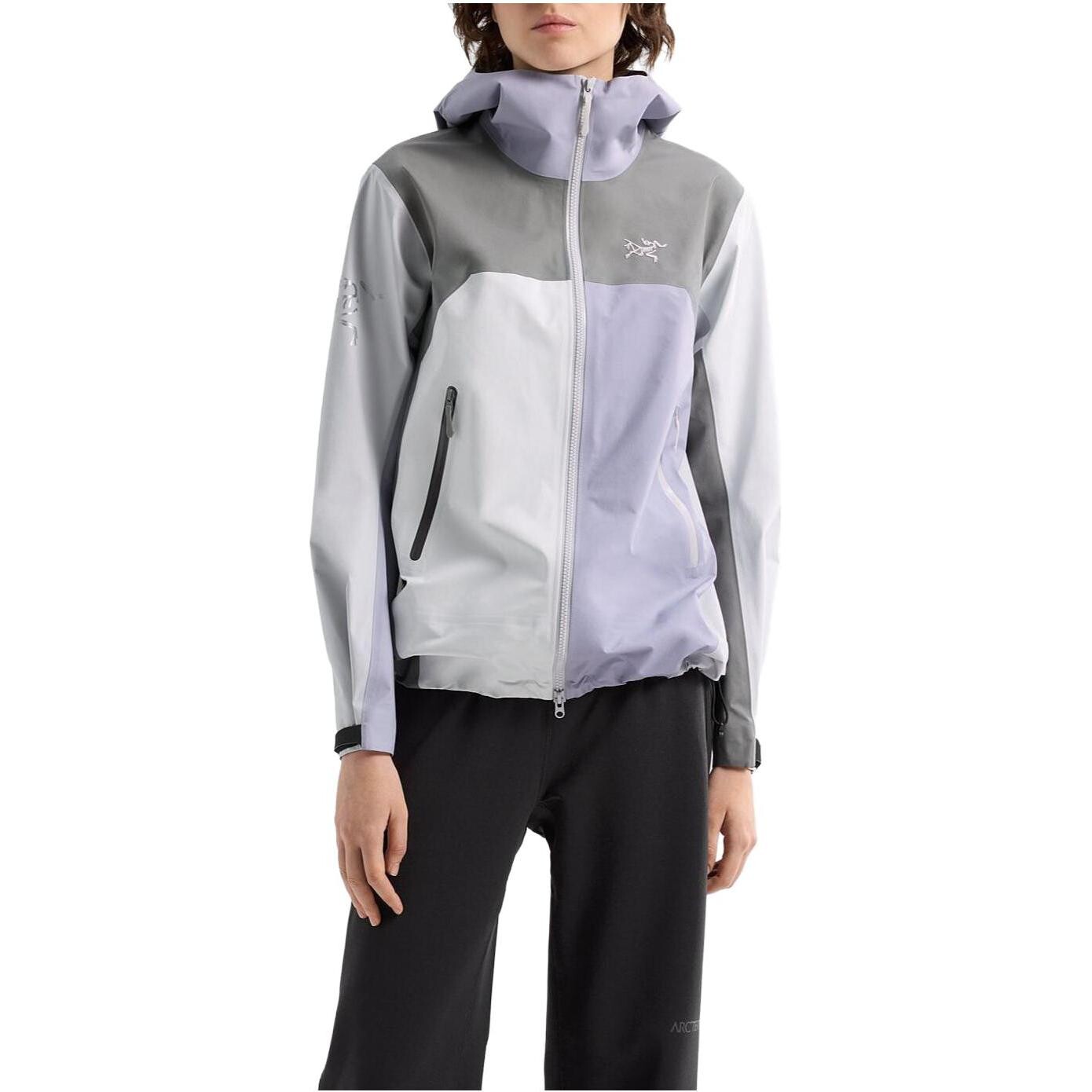 Куртка женская Arcteryx x Beams, черный / белый / лиловый — фото 2