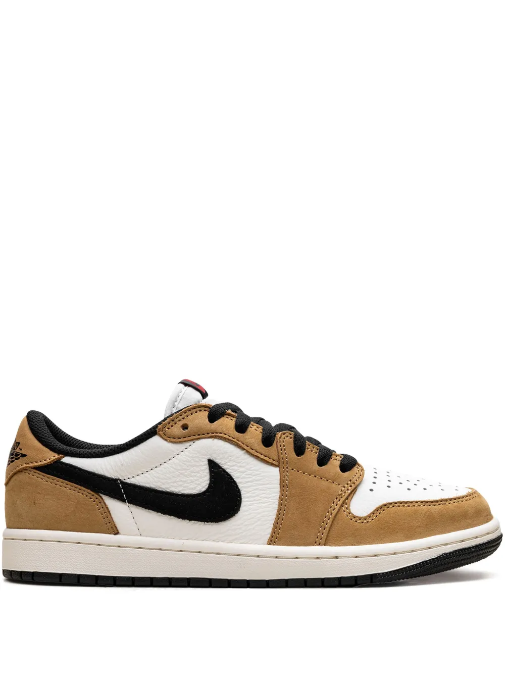 

Кроссовки Air Jordan 1 Retro Low OG Rookie Of The Year - Sail/Black/Golden Harvest/Gym Red, коричневый