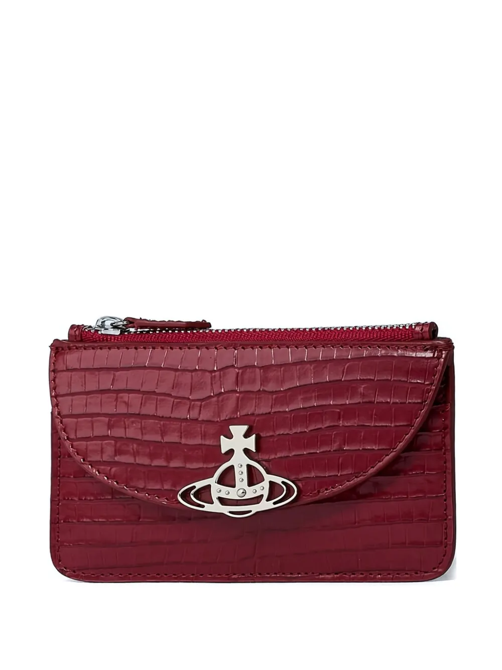 

Кардхолдер из кожи с пластиной Orb Vivienne Westwood, красный