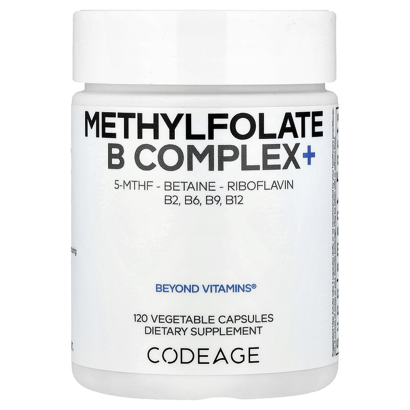 

Codeage, Methylfolate B Complex, 120 растительных капсул