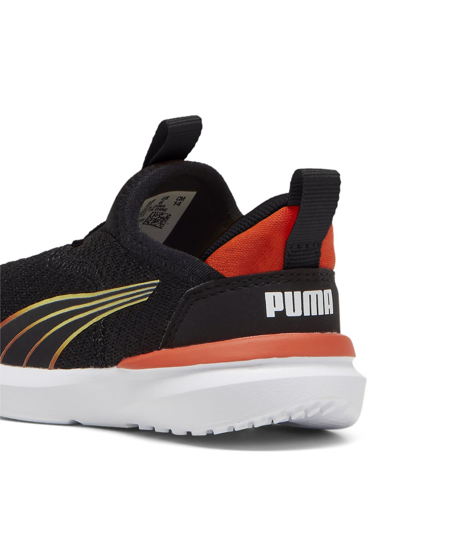 Детские кроссовки Kruz Sliptech Inf, размеры 12-16 см. Puma, PUMA Black-Red — фото 3