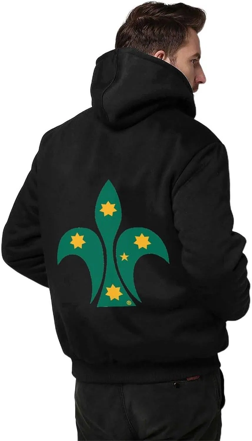 Толстовки Scout Fleur-De-Lis для мужчин, толстые, на молнии, флисовые, зимние теплые куртки — фото 2