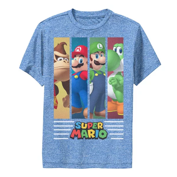 

Футболка с графическими баннерами Super Mario Bros для мальчиков 8-20 лет Licensed Character, синий