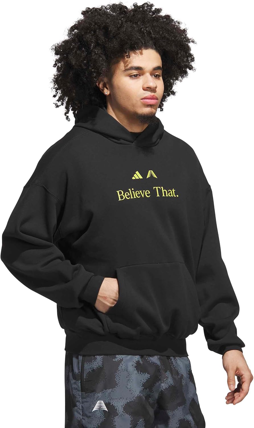 Мужская толстовка adidas KKT51 ANTED BT с капюшоном, черный — фото 2