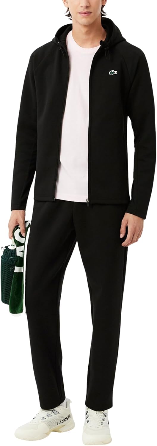 Мужская спортивная куртка Lacoste Sport Breathable Sport Track, Black/Black — фото 4