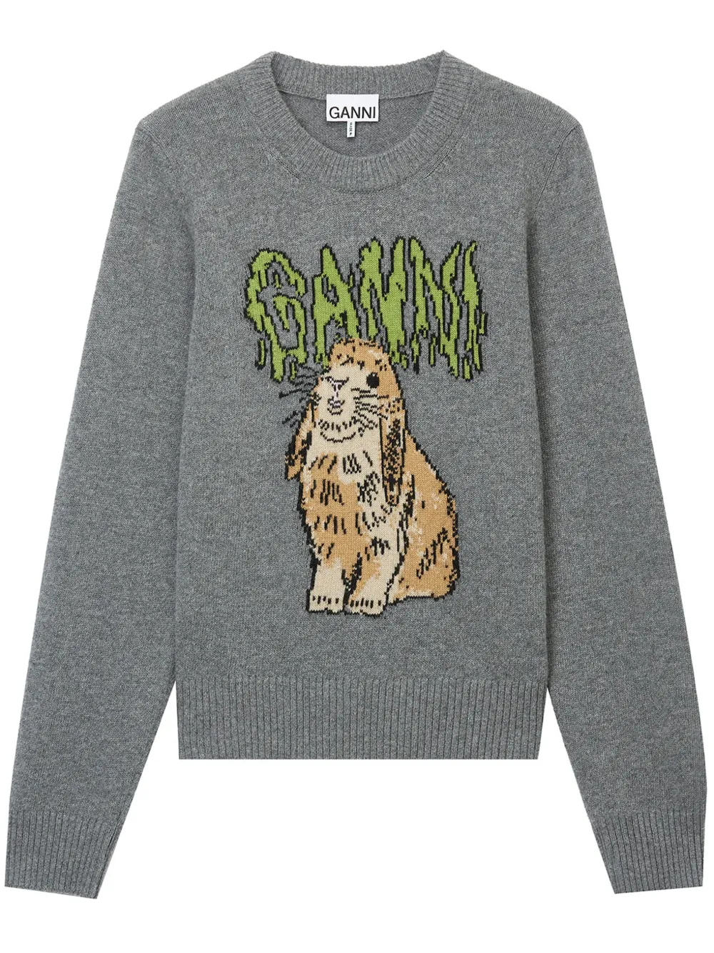 

Свитер Bunny Ganni, серый