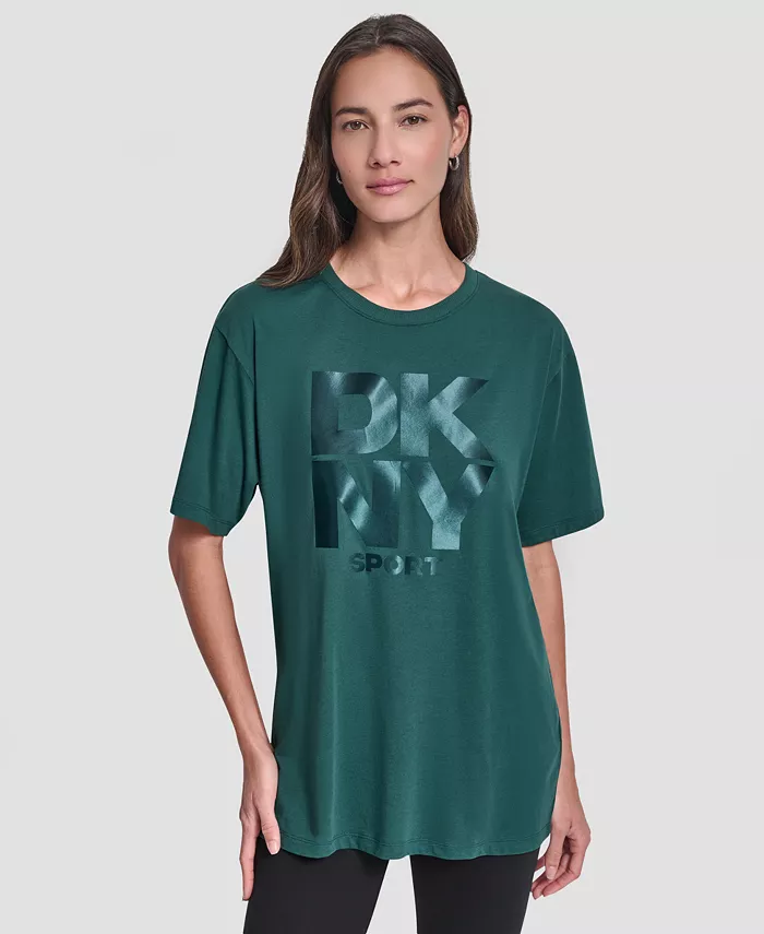 

Женская туника с коротким рукавом оверсайз Dkny, зеленый