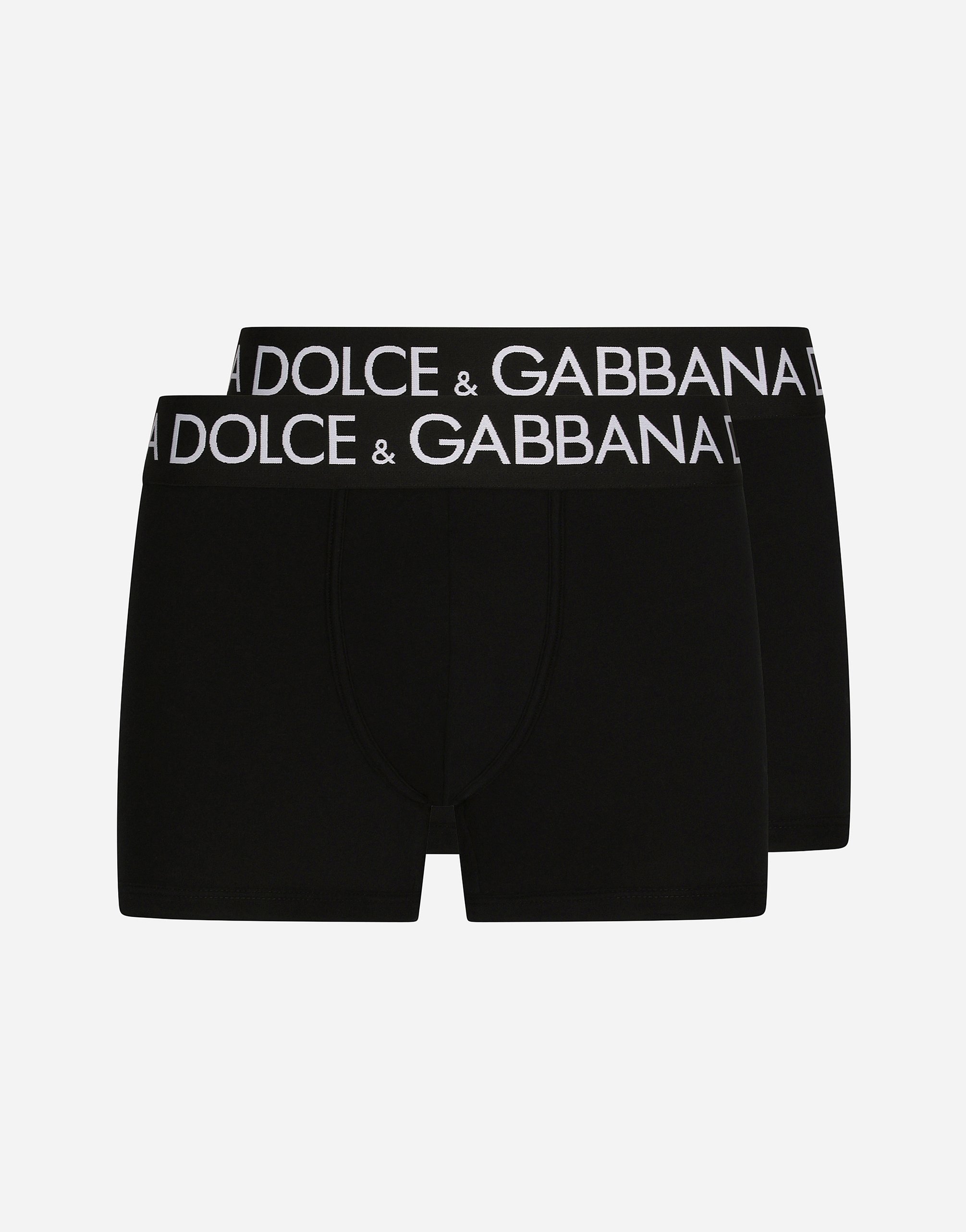 

Двойной комплект боксеров из хлопкового джерси DOLCE & GABBANA, черный