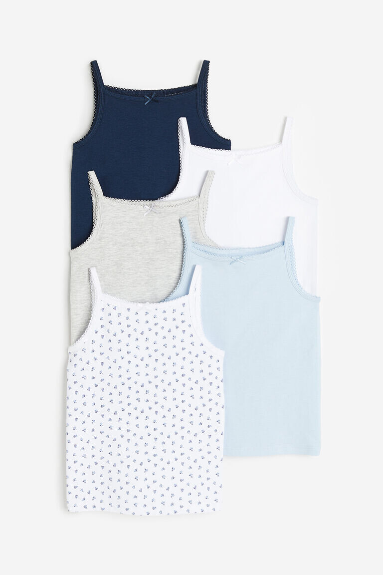 

5 пар топов из джерси H&M, белый