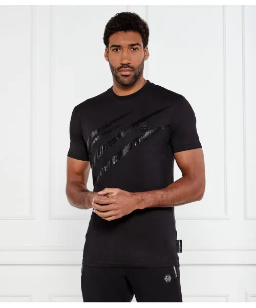 

Футболка с царапающей фольгой Regular fit Plein Sport, черный