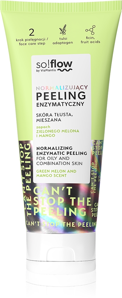 

Нормализующий пилинг для лица, глубоко очищающий скраб для жирной кожи So!Flow, 75 мл