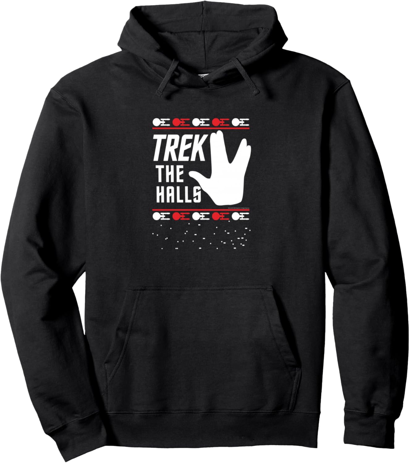 

Рождественская толстовка Star Trek The Halls, черная, Черный, Рождественская толстовка Star Trek The Halls, черная