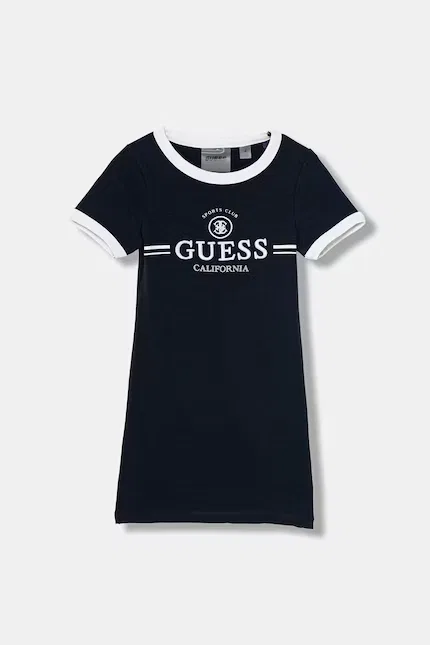Платье миди из хлопка Guess, синий