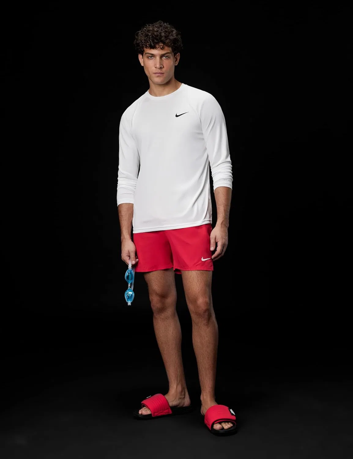 Мужские плавки Nike Swim Breaker Essential 5" с подкладкой, красный — фото 3