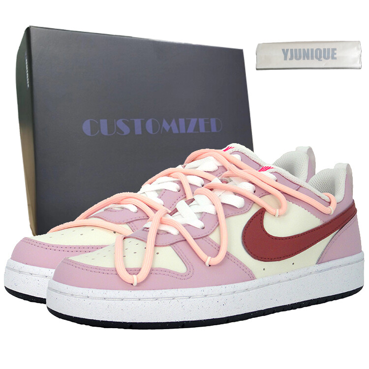 

Кроссовки Nike Court Borough Skateboard Shoes Women's Low-Top Pink, Розовый, Кроссовки Nike Court Borough Skateboard Shoes Women's Low-Top Pink
