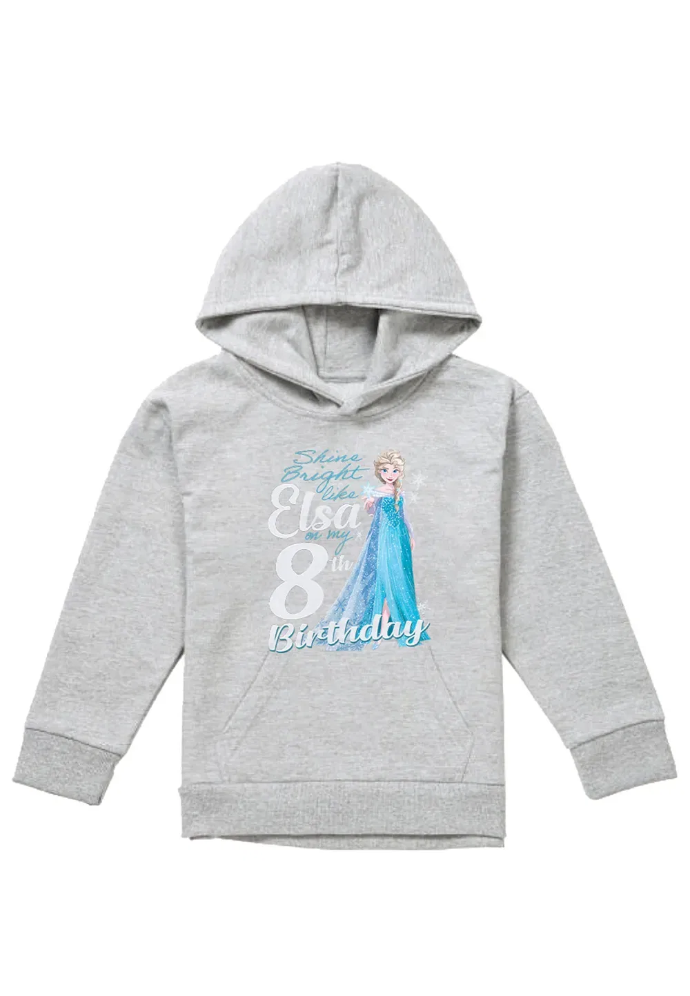 Детская худи Disney Frozen с принтом Эльзы, Athletic Heather, серый