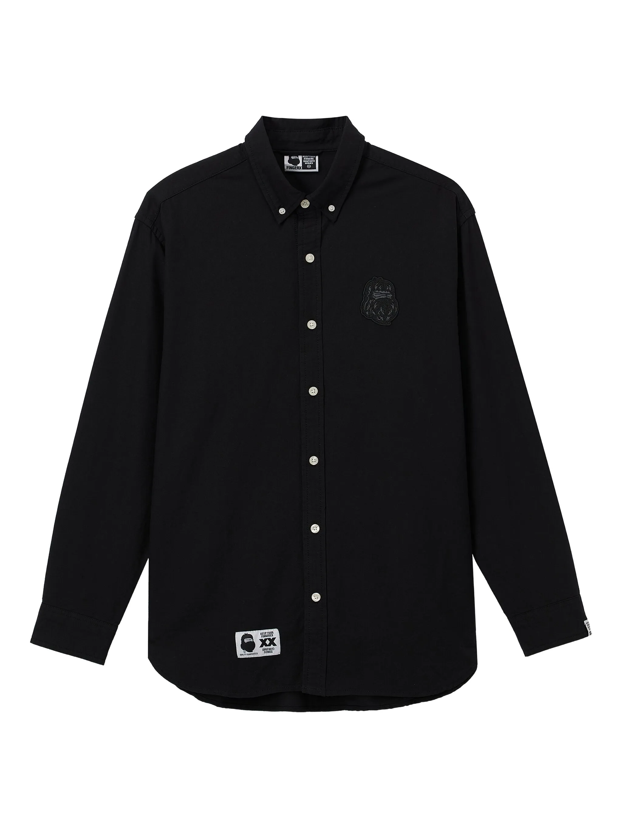 

Рубашка с нашивкой-логотипом Fingercroxx, черный