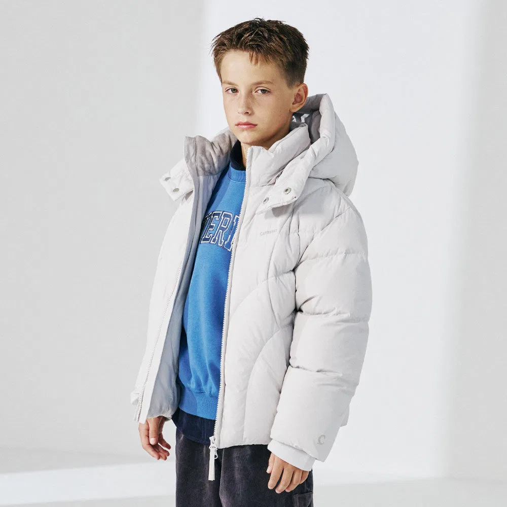 Детский пуховик Authentic Vertical Line, серый, от Covernat Kids