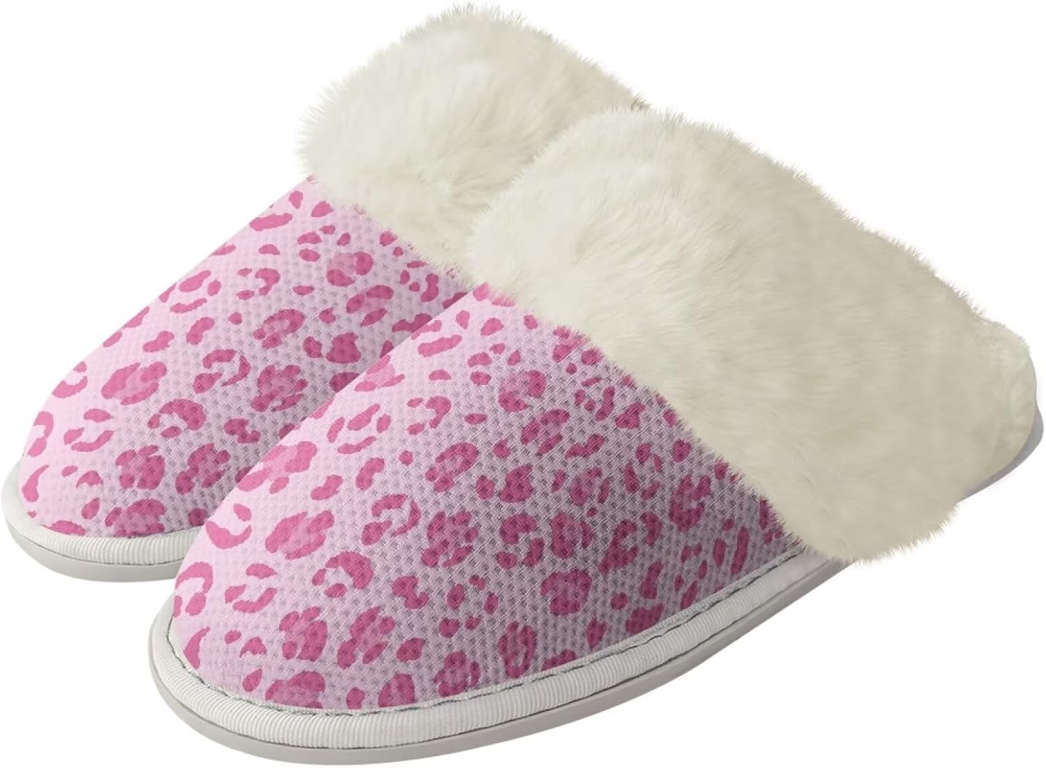 

Тапочки Glomenade для женщин и мужчин с отделкой из фланели, домашние туфли с памятью формы, закрытым носком и мягкой подошвой, для использования дома и на улице, розовый