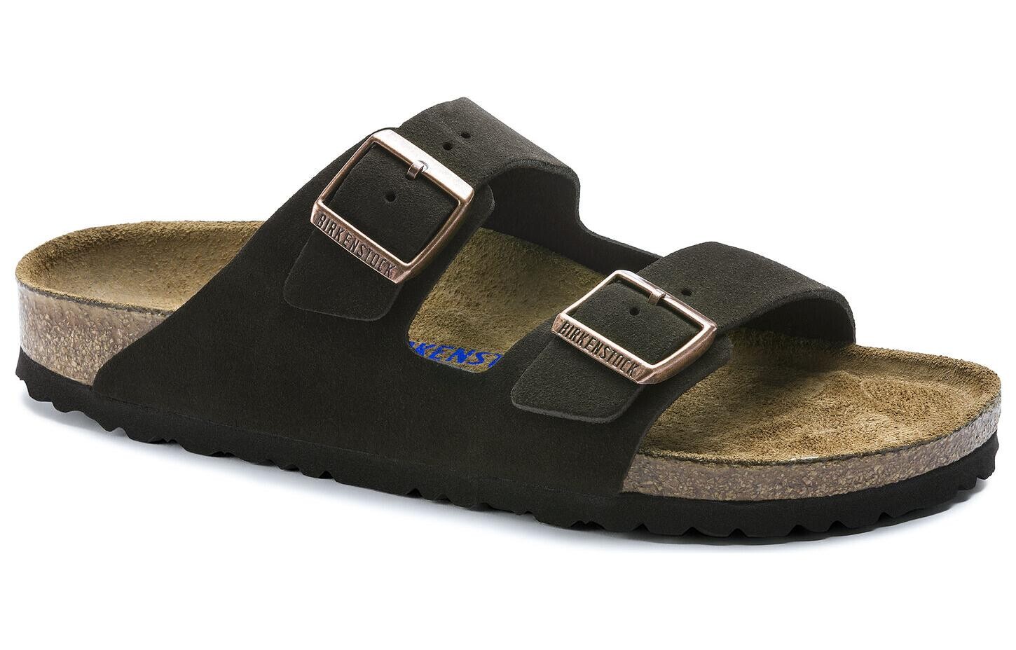 Сандалии Birkenstock Arizona Soft Footbed Suede Leather унисекс, мокко — фото 2