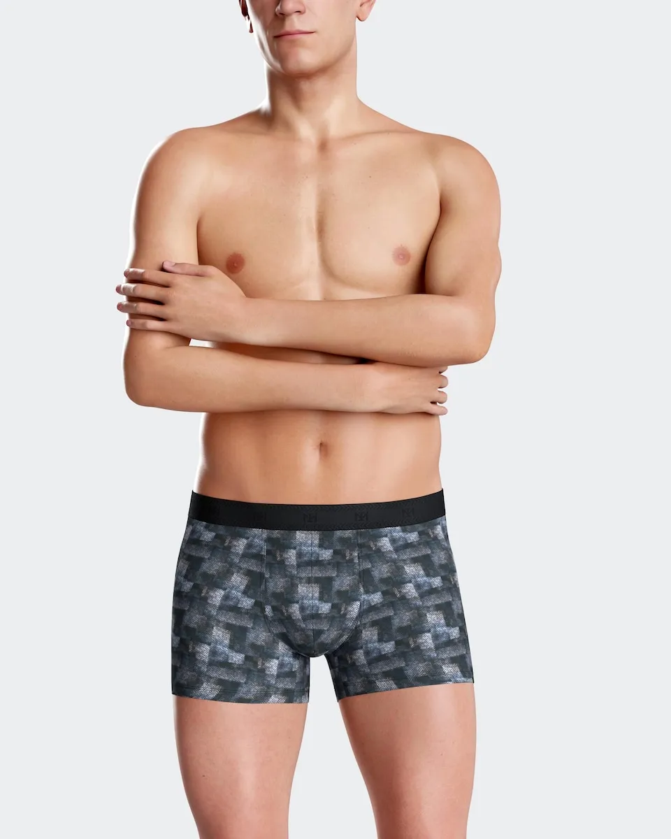 

Мужские трикотажные боксеры с синим принтом Impetus