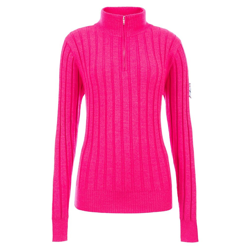 

Куртка-поло Meister Jeannie с застежкой-молнией на четверть длины (женская), Hot Pink Heather/Winter White