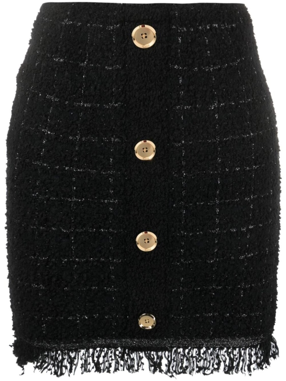 

PINKO юбка мини Girino с бахромой, черный