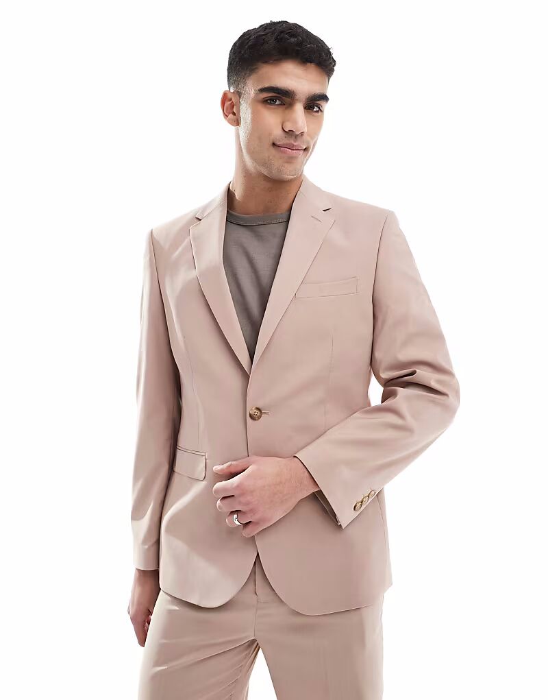 

Узкий пиджак пыльно-розового цвета Asos Design