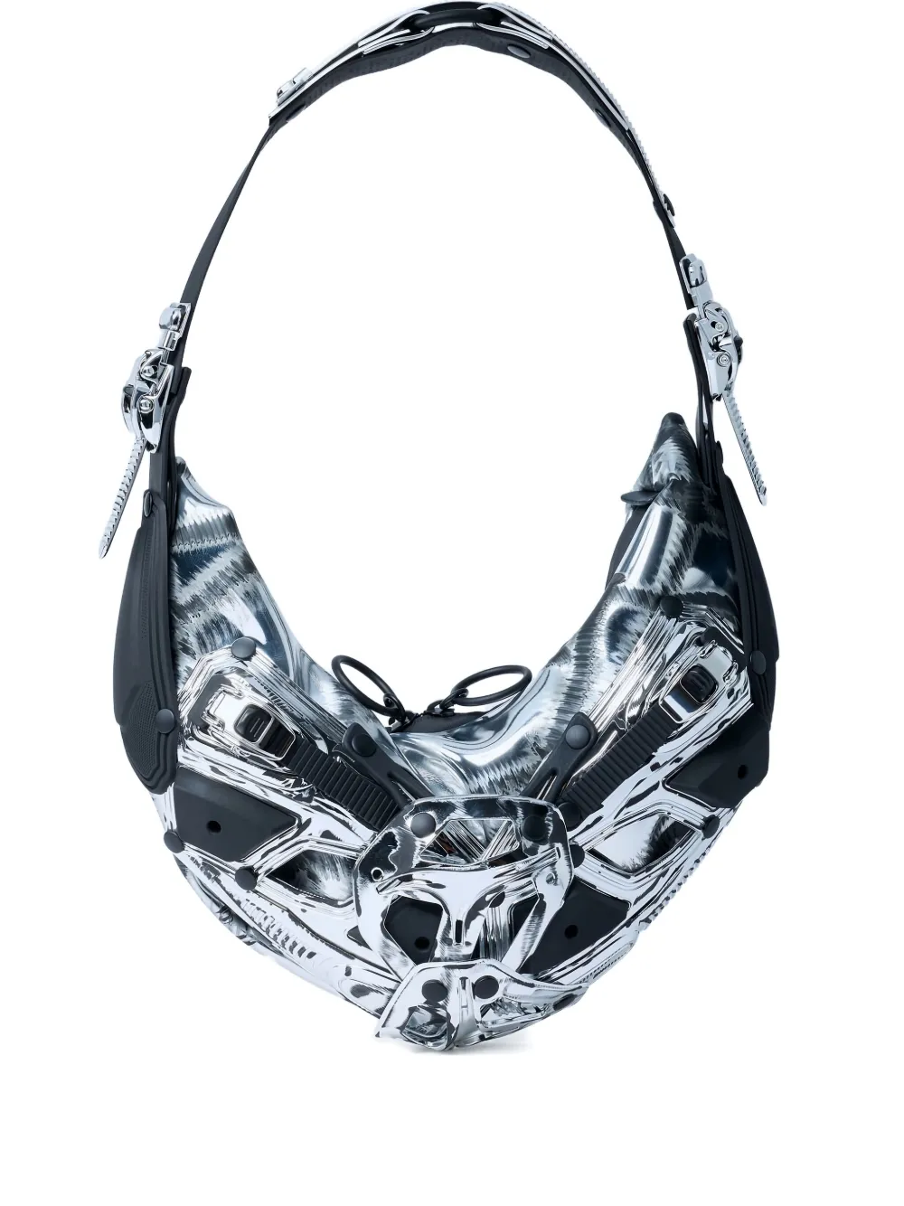 

Сумка на плечо с регулируемым ремнем и застежкой-пряжкой Innerraum, серебряный