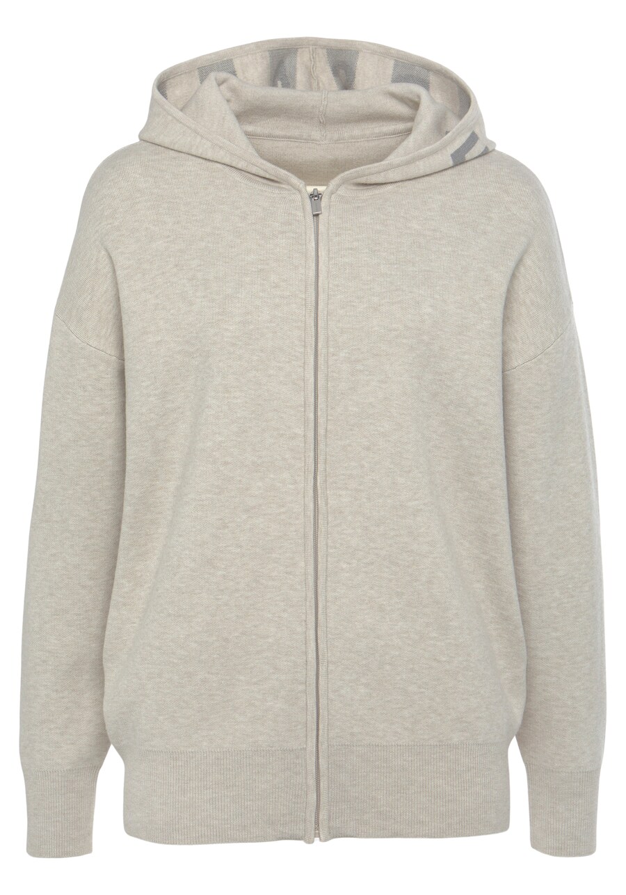 

Вязаный кардиган Elbsand, серый/светло-серый