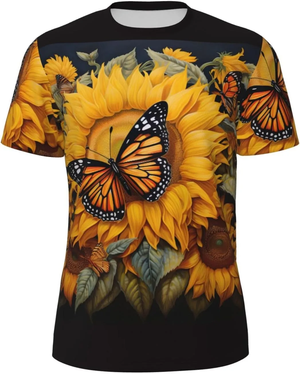 

Футболка мужская летняя с принтом Sunflower Butterfly, легкая и дышащая SDFHU