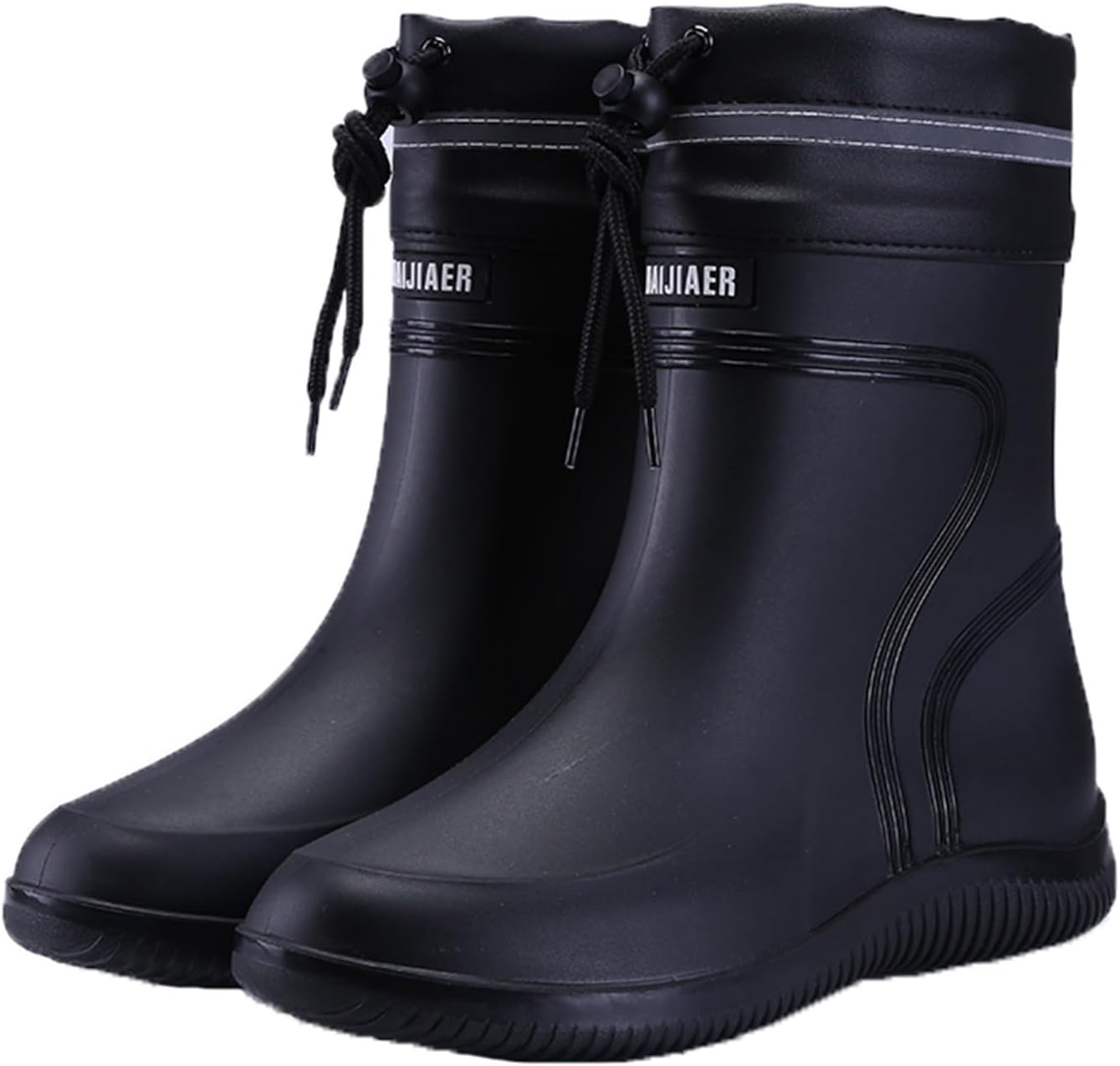 

Мужские сапоги Wellington AUXDIQ для улицы и сада, водонепроницаемые, ботинки-дождевики на щиколотку, черный